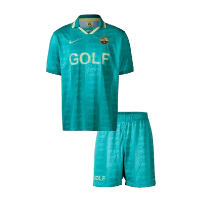 Kids Barcelona x Golf Wang Special Soccer Jersey Kit (Jersey+Shorts) 2026/27 El Clasico - gojersey